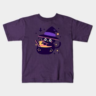 Witch Cat Boiling  Poison Kids T-Shirt